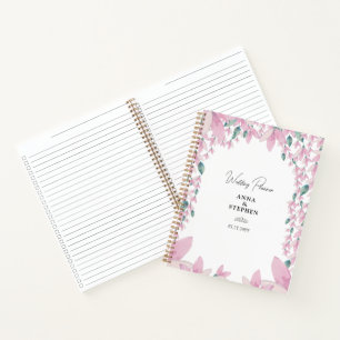 Charming Pink Wisteria Wedding Planner Notizbuch
