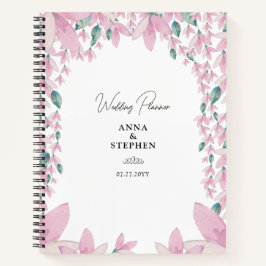 Charming Pink Wisteria Wedding Planner Notizbuch