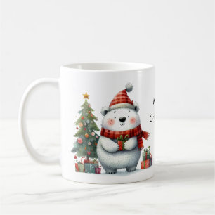 Charming Polar Bear Frohe Weihnachten Kaffeetasse