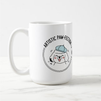Charming Poodle Sketch mit Blue Beret Kaffeetasse