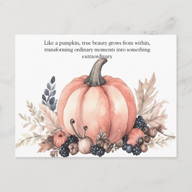 Charming Pumpkin Postkarte (Vorderseite)