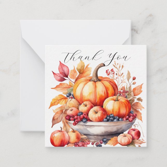 Charming Pumpkin Vielen Dank Mitteilungskarte (Vorderseite)