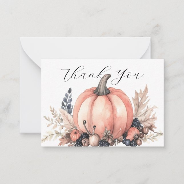 Charming Pumpkin Vielen Dank Mitteilungskarte (Vorderseite)