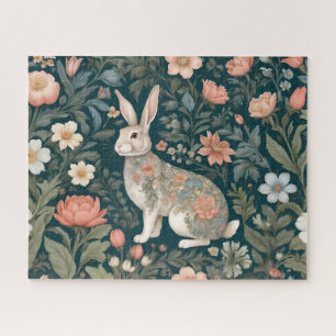 Charming Rabbit William Morris Inspirierte floral Puzzle