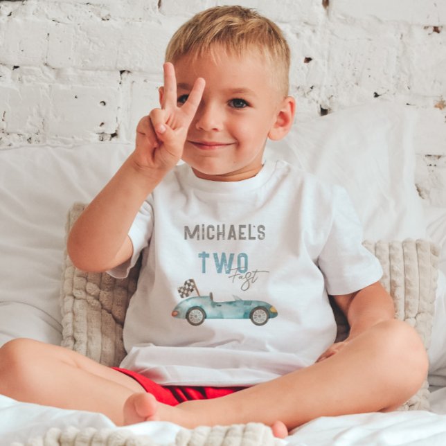 Charming Race Car Geburtstag Kleinkind T-shirt (Von Creator hochgeladen)