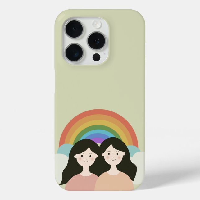 Charming Rainbow Twins iPhone Case (Rückseite)