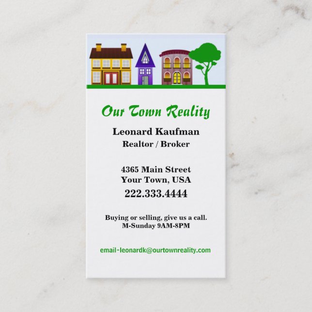 Charming Realtor Business Card Visitenkarte (Vorderseite)