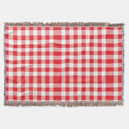 Charming Red Gingham Karo Pattern Decke