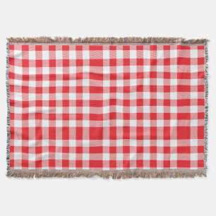 Charming Red Gingham Karo Pattern Decke