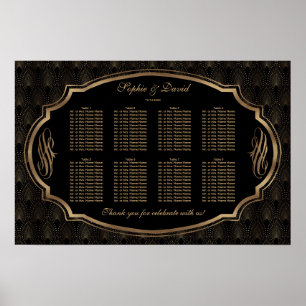 Charming Roaring 20s Great Gatsby Seating Chart Poster