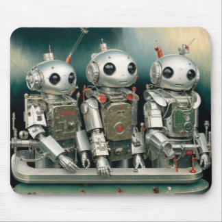 Charming Robot Trio Mousepad
