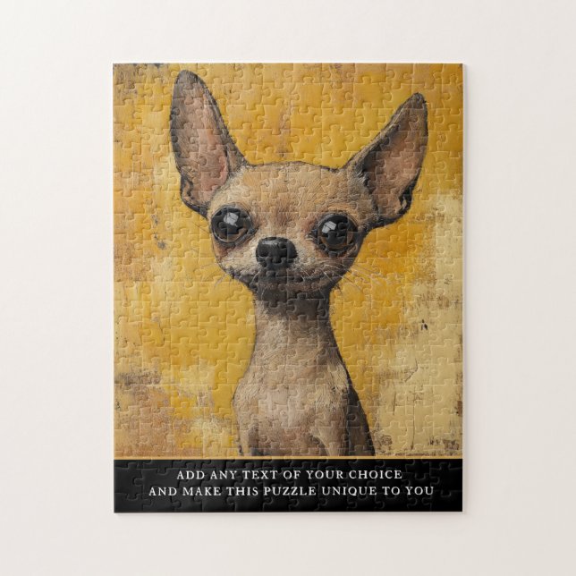 Charming rustic chihuauah  Art Puzzle (Vertikal)