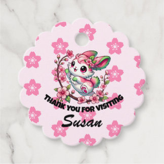 Charming Sakura Bunny Geschenkanhänger