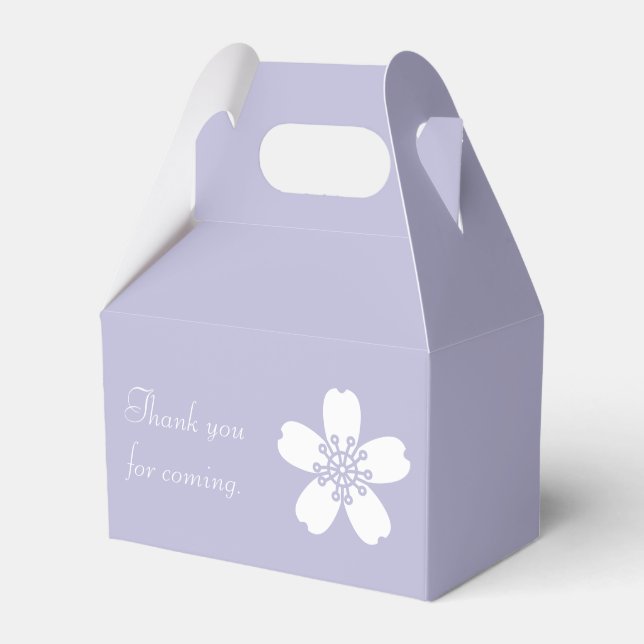 Charming Sakura in Lavender Gefallen Box Geschenkschachtel (Vorderseite)