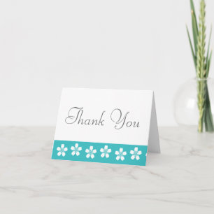 Charming Sakura in Turquoise Thank You Card Dankeskarte