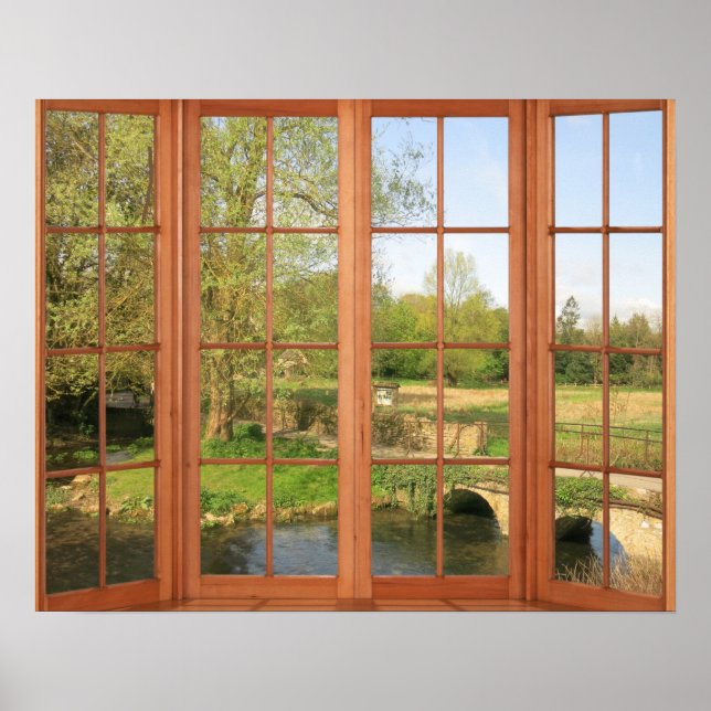 Charming Serene English Cotswolds Landschaft Poster (Vorne)