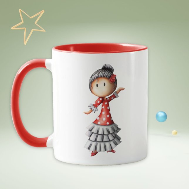 Charming Sevillana Flamenco Spanischer Tänzer Tasse (Von Creator hochgeladen)