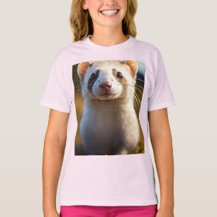 Charming Silver Ferret Kids's Basic T - Shirt