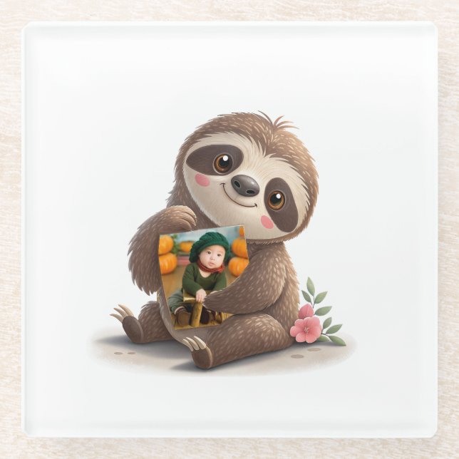 Charming Sloth Glasuntersetzer (Vorderseite)