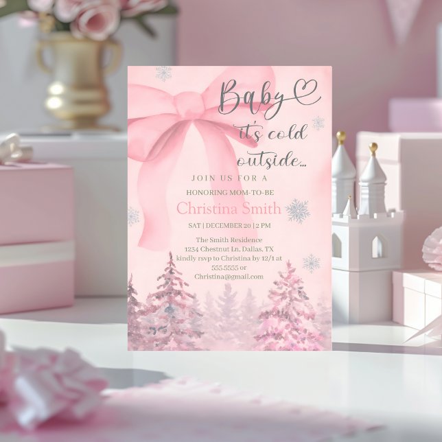 Charming Snowflake Baby Shower for Your Baby Girl Einladung (Von Creator hochgeladen)