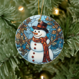 Charming Snowman Festglass Weihnachtsschmuck