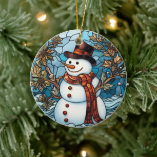 Charming Snowman Festglass Weihnachtsschmuck