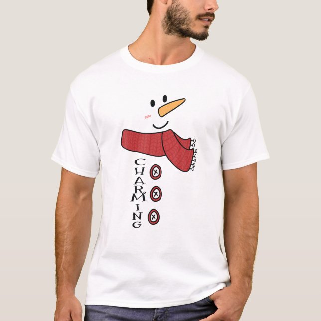 Charming Snowman Kostümfamilie Matching Funny Chr T-Shirt (Vorderseite)