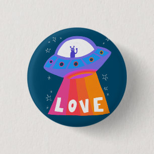 Charming Space Außerirdischen Martians UFO Niedlic Button