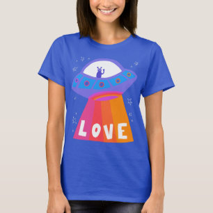 Charming Space Außerirdischen Martians UFO Niedlic T-Shirt