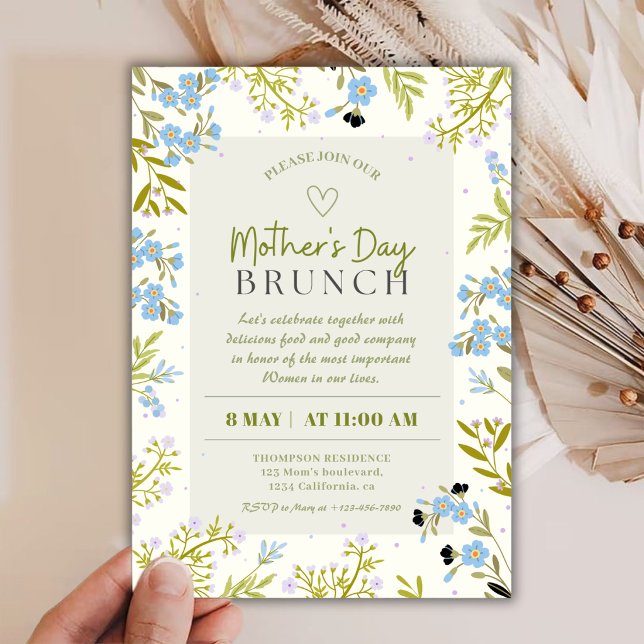 Charming Spring  Floral Mother’s Day Brunch Einladung (Von Creator hochgeladen)