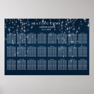 Charming Star Struck Wedding - 24 Tabelle Poster