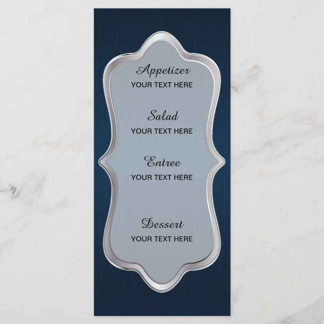 Charming Star Struck Wedding Menükarte (Vorderseite)