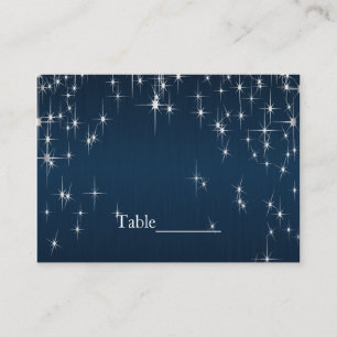 Charming Star Struck Wedding Navy Blue Platzkarte
