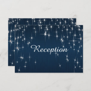 Charming Starstruck Wedding Navy Blue - Empfang Einladung