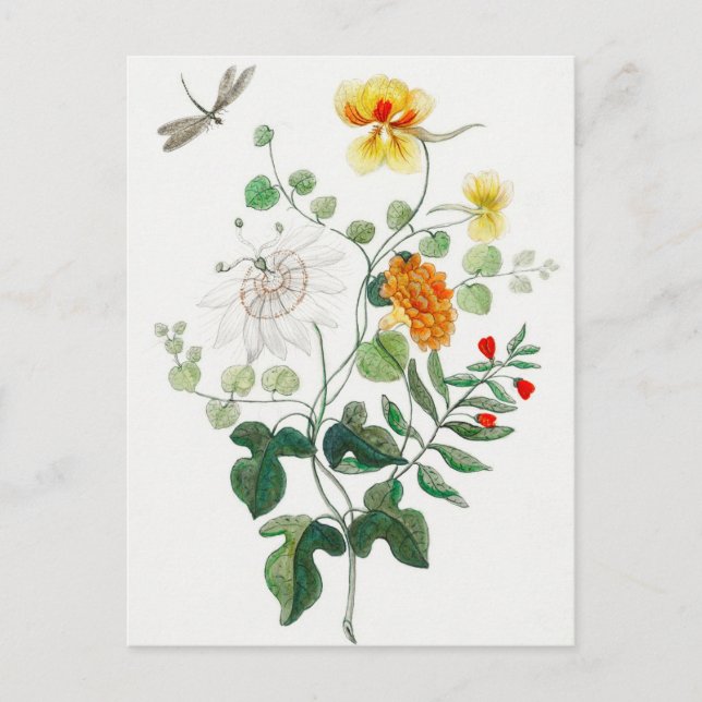 Charming Still Life Blume Postkarte (Vorderseite)