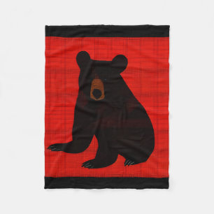 Charming Story Book Black Bar Cub Fleecedecke