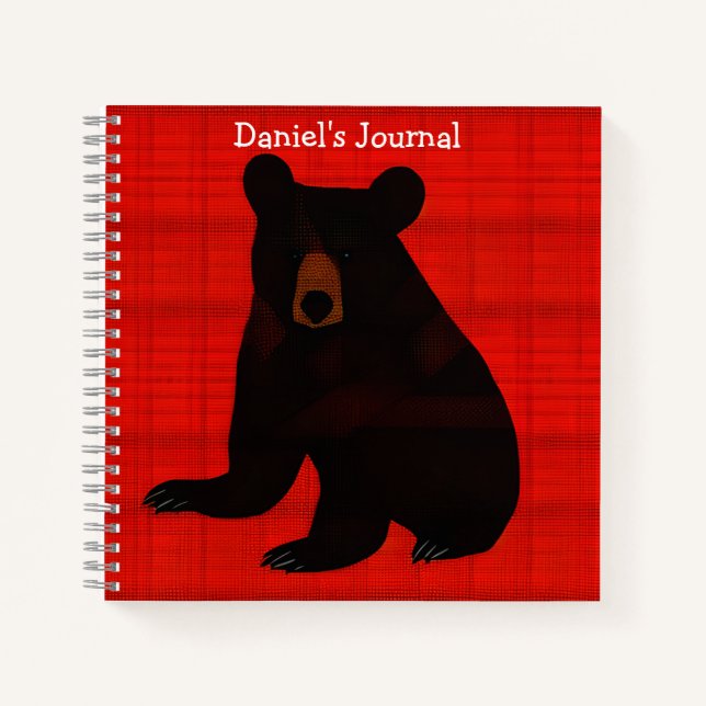 Charming Story Book Black Bar Cub Notizbuch (Vorderseite)