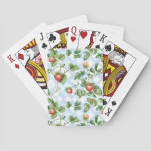 Charming Strawberry & Leaf Muster - Vintag Spielkarten