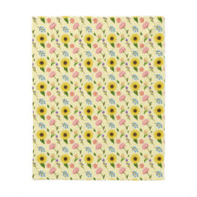 Charming Summer Meadow Floral pattern blanket