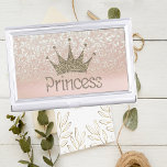 Charming Tiara, Prinzessin, Glitzer Bokeh Visitenkarten Dose<br><div class="desc">Dieses Bild zeigt Tiara und Prinzessin pink gliterry bokeh Hintergrund.Ein trandy,  lustig,  funky,  stilvoll und elegant Mädchen Geschenk für Frauen und Teenager.</div>