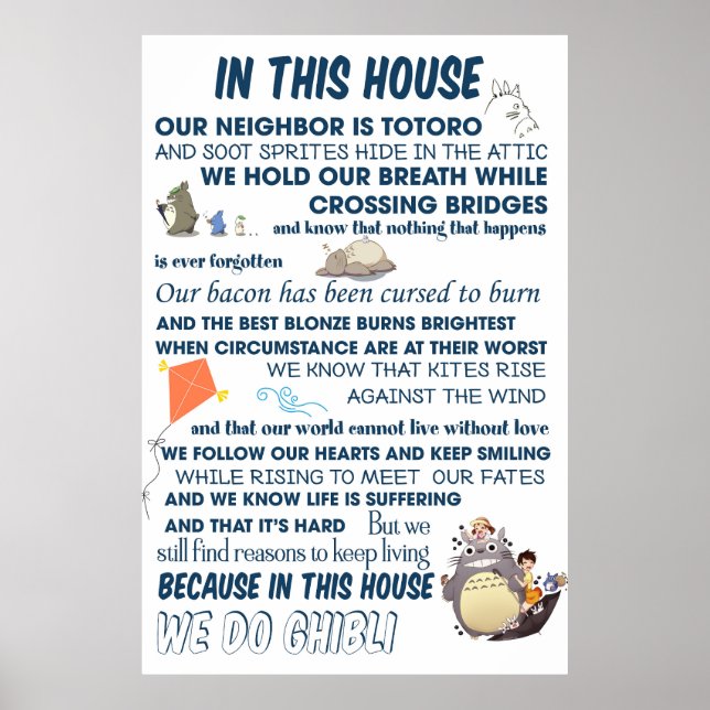 Charming Totoro Movie Poster (Vorne)