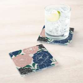 Charming Trendy Floral Untersetzer