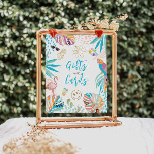 Charming Tropical Theme Geschenke Unterschrift Poster