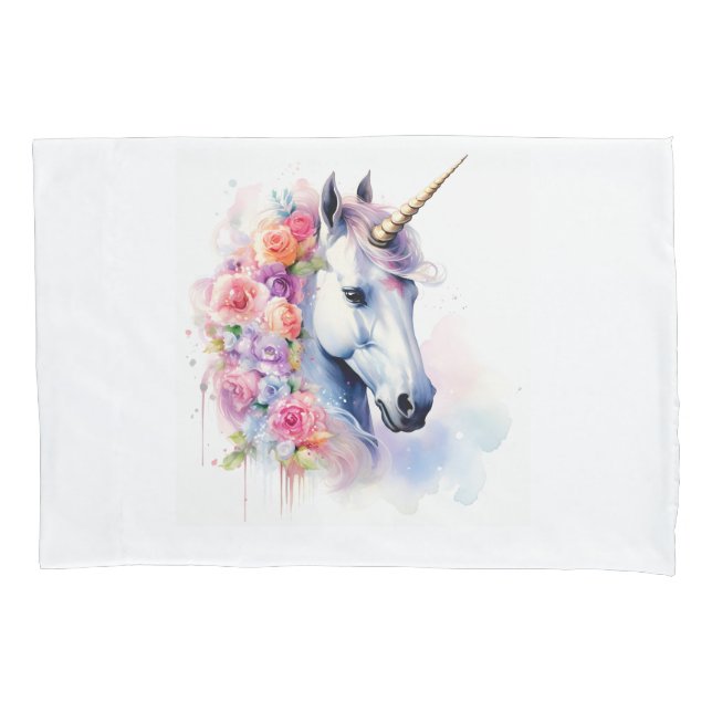 Charming Unicorn Pillowcase Kissenbezug (Vorderseite)