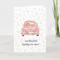Charming Vintage Car Herzlichen Glückwunsch Hochze