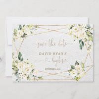 Charming Watercolor Blue Floral Gold Taufe