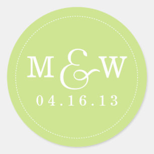 Charming Wedding Monogram Sticker - Limon