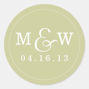 Charming Wedding Monogram Sticker - Seite