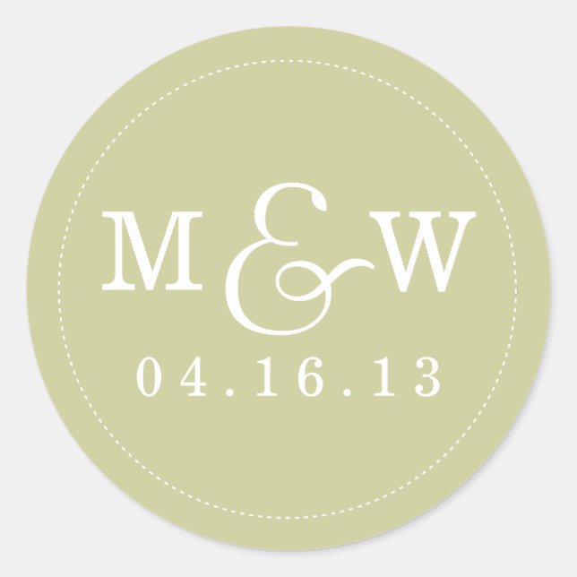 Charming Wedding Monogram Sticker - Seite (Vorderseite)