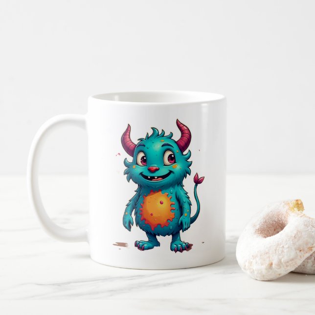 Charming Whimsical Monster Kaffeetasse (Mit Donut)